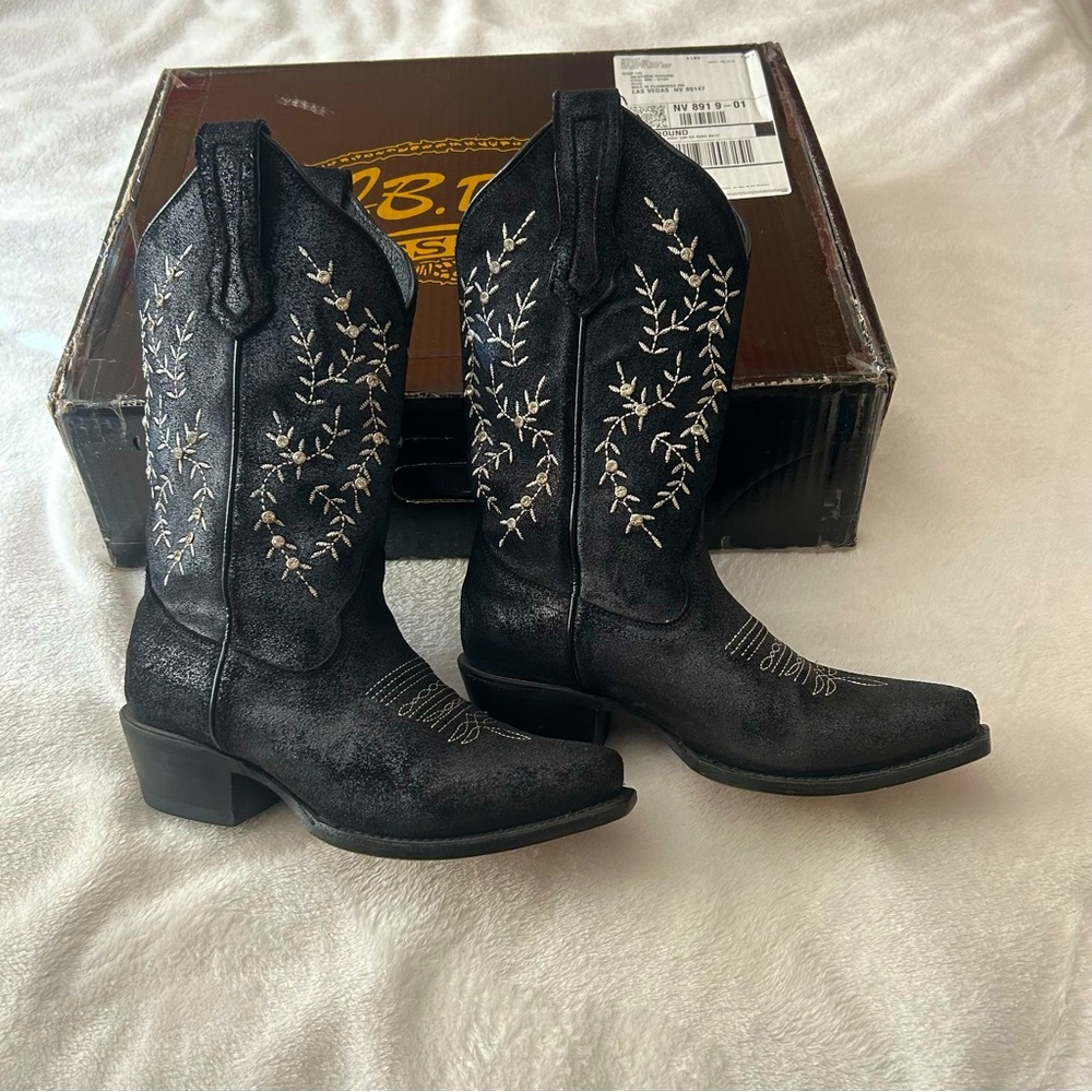 Women’s western black boots, JB Dillon, Size 7.5 - Picture 8 of 11